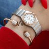 OMEGA WATCH WHITE WITH STAINLESS STEEL BELT | Watches Prime OMEGA WATCH WHITE WITH STAINLESS STEEL BELT | Watches Prime