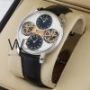 Patek Philippe watch, black leather strap and premium design