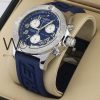 Breitling men's watch, blue rubber strap