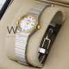 OMEGA WATCH WHITE WITH STAINLESS STEEL BELT | Watches Prime
