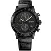 1513389 hugo boss watch men black leather rafale