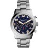 Fs5203 fossil watch men silver metal pilot 54