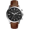 Fs5280 fossil watch men brown leather townsman