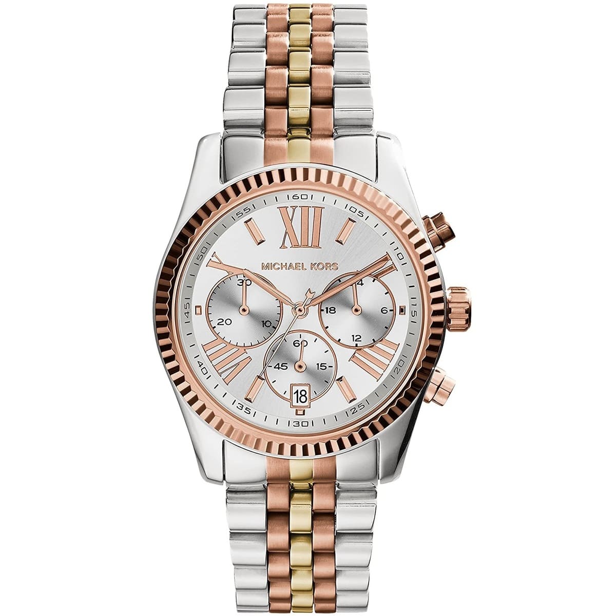Michael Kors Oversized Silvertone Watch  ModeSens