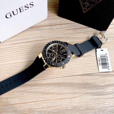 Guess Overdrive Black Dial Black Rubber Strap Watch for Women - W0149L4 main image 0