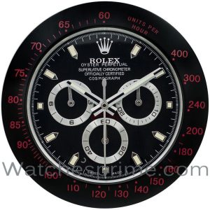Rolex Wall Clock Daytona Black Dial Black Bezel
