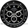 Rolex wall clock daytona black dial black bezel white marker