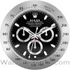 Rolex wall clock daytona black dial silver bezel