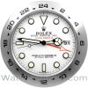 Rolex wall clock explorer ii white dial silver bezel