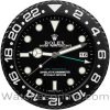 Rolex wall clock gmt master ii series black dial black bezel 8