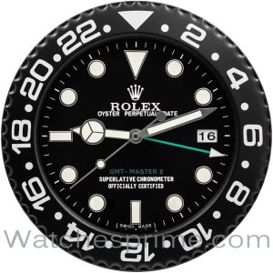 Rolex Wall Clock GMT Master II Series Black Dial Black Bezel
