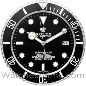 Rolex Wall Clock Submariner Black Dial Black Bezel