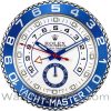 Rolex wall clock yacht master ii white dial blue bezel