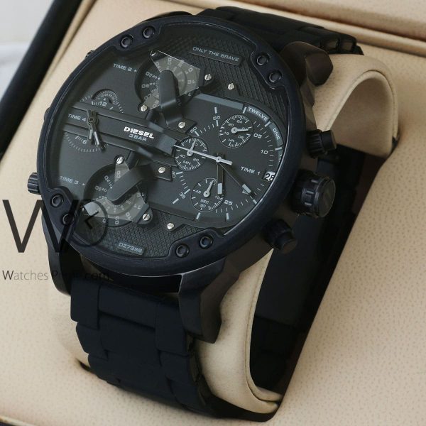 Diesel Watch For Men With Black Dial Stainless Steel Belt With Black Color