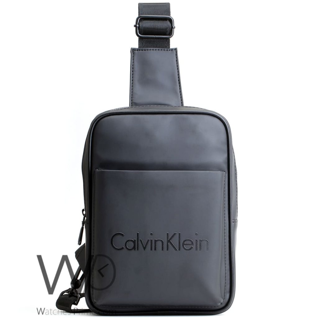 Calvin Klein Black Polyester Men's Shoulder Bag