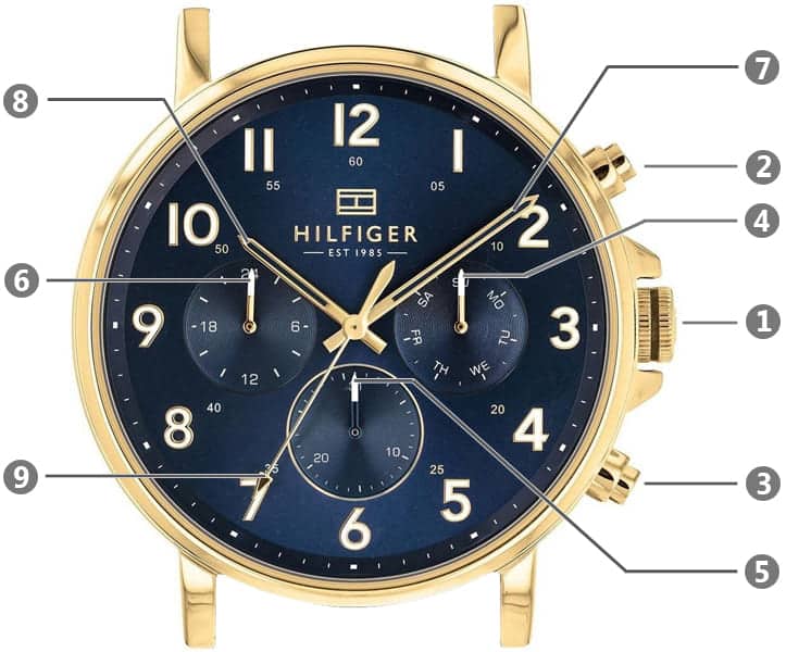 ساعة تومي هيلفيغر رجالية دانيال 1710384 | واتشز برايم