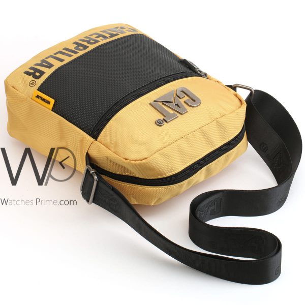 Caterpillar yellow cross body bag for men | Watches Prime