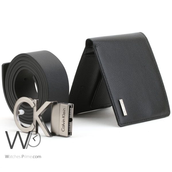 Calvin Klein CK black wallet and belt men |Watches Prime