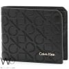 Compact black wallet for men by Calvin Klein