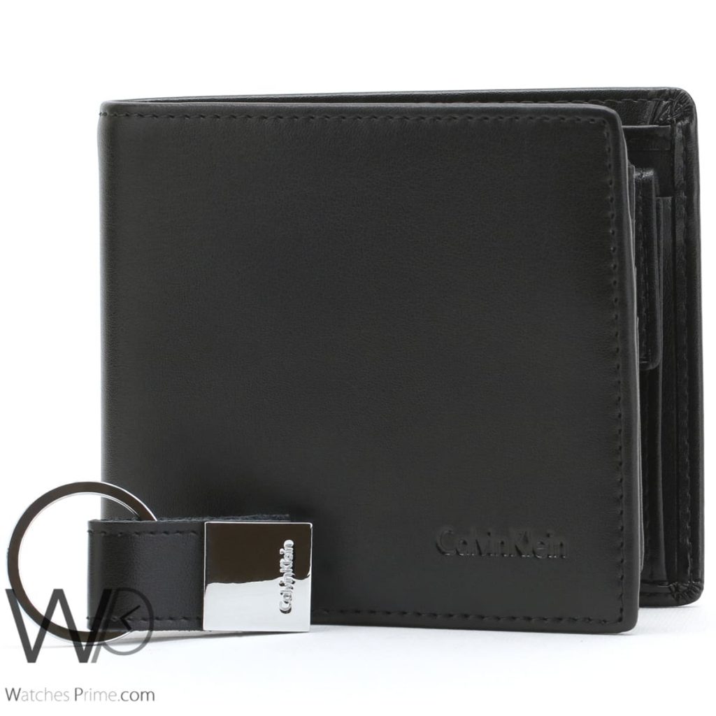 Calvin klein wallet and keychain black men | Watches Prime