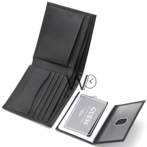 Guess leather wallet for men black | Watches Prime