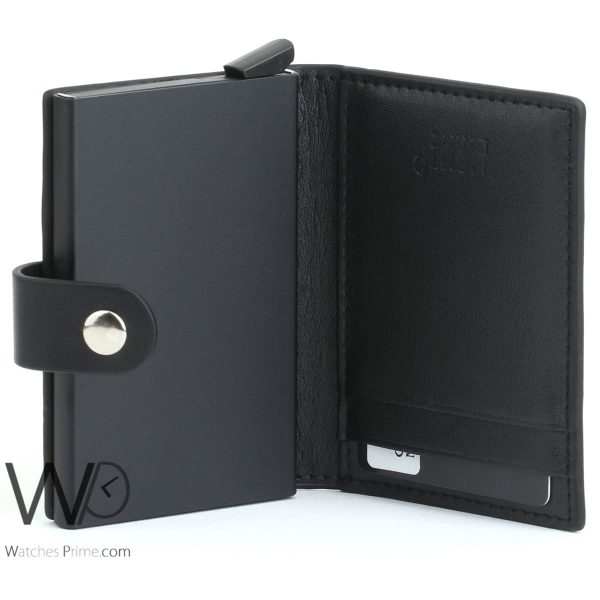 Mont blanc card holder wallet for men black | Watches Prime