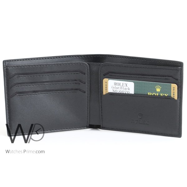 Rolex leather black wallet for men | Watches Prime