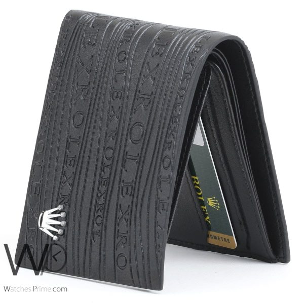 Rolex leather black wallet for men | Watches Prime