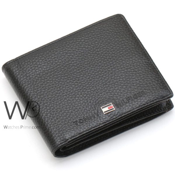 Tommy Hilfiger wallet leather for men black | Watches Prime