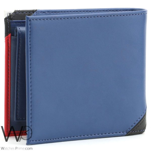 Tommy Hilfiger leather wallet for men blue | Watches Prime