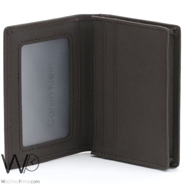 Calvin Klein wallet and card holder brown | Watches Prime