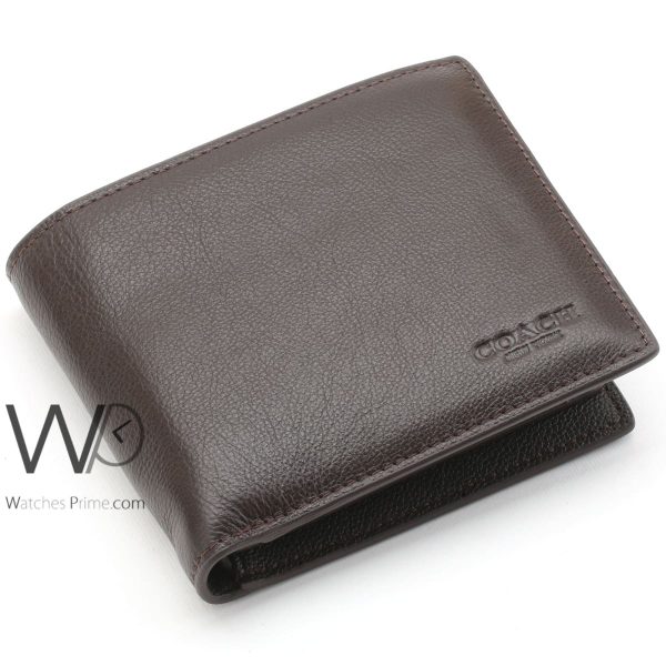 Coach brown wallet leather for men | Watches Prime