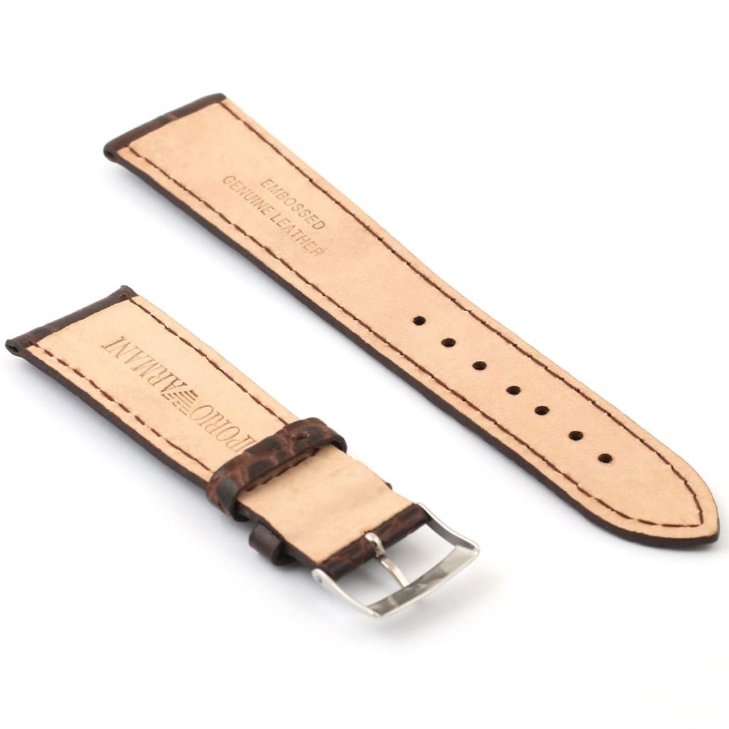 Emporio Armani Brown Leather Watch Strap Watches Prime