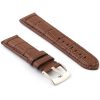 Brown leather watch strap 24mm