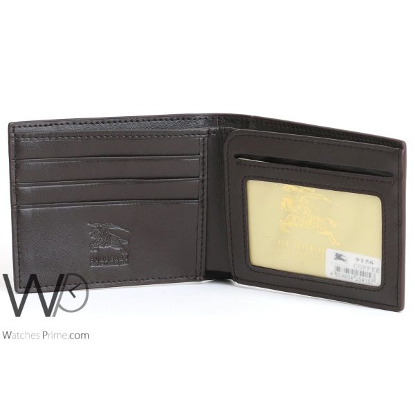 Burberry brown leather wallet for men | Watches Prime