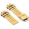 Gold stainless steel metal invicta watch strap 1