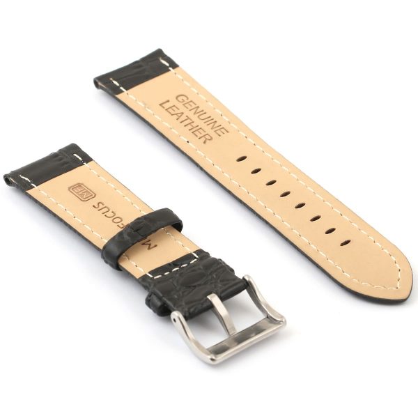 Mini Focus leather black watch strap | Watches Prime