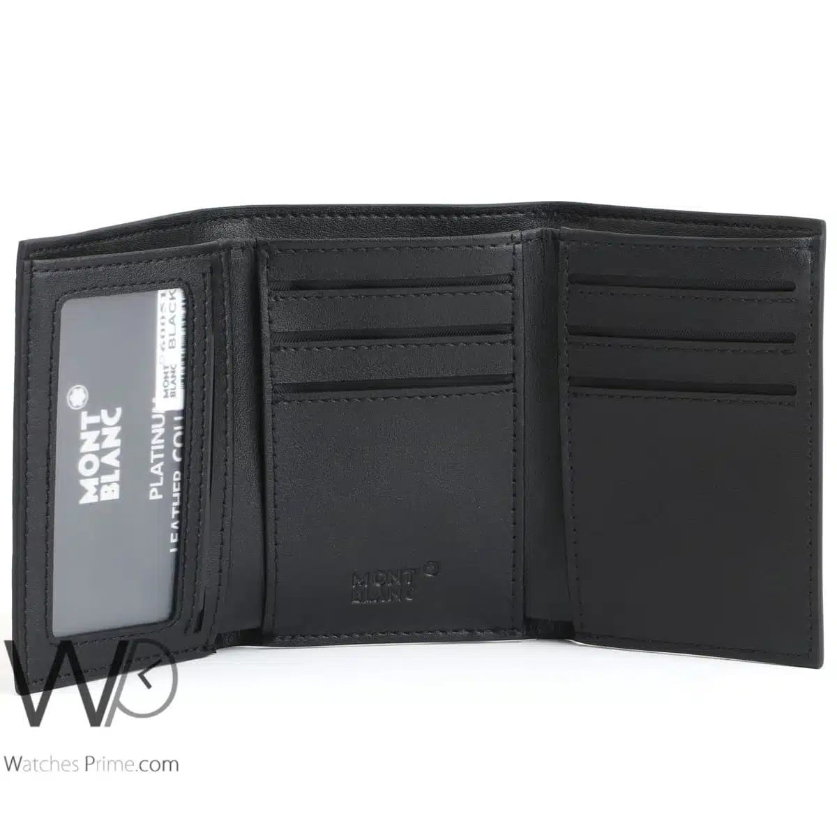 Mont blanc black leather wallet for men | Watches Prime