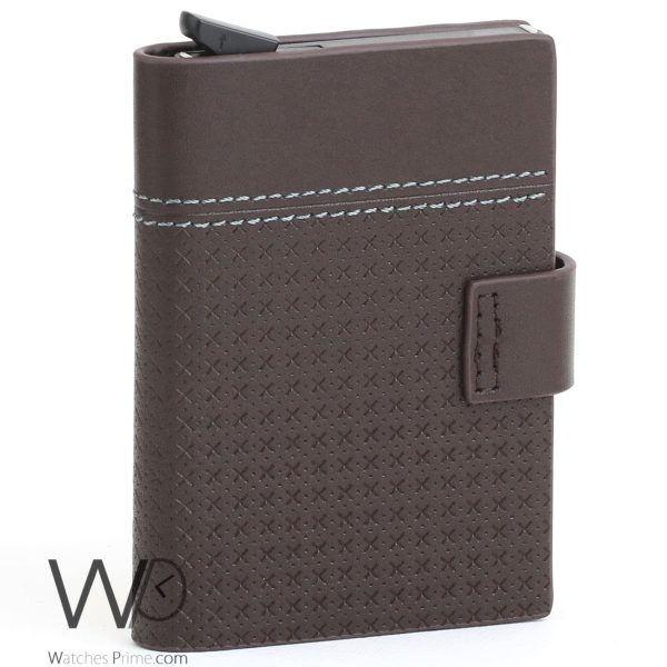 Mont blanc card holder wallet for men brown | Watches Prime