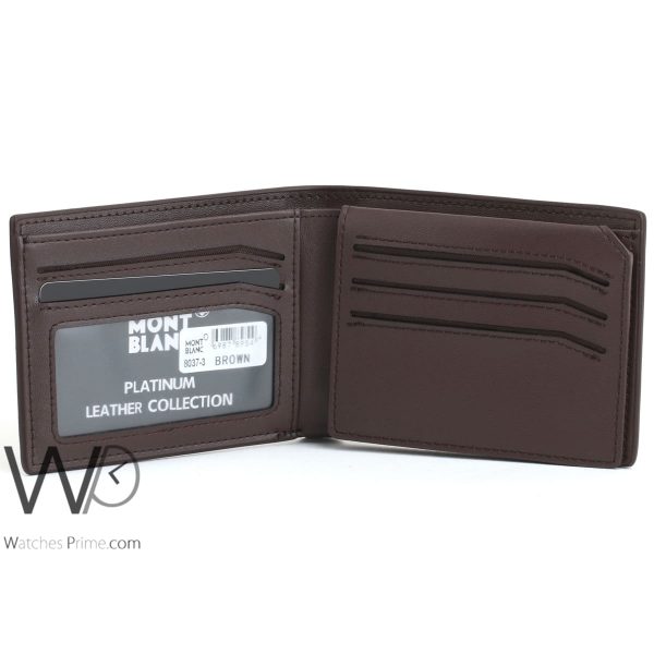 Mont blanc brown wallet for men | Watches Prime