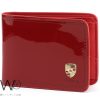 Red porsche design wallet for men