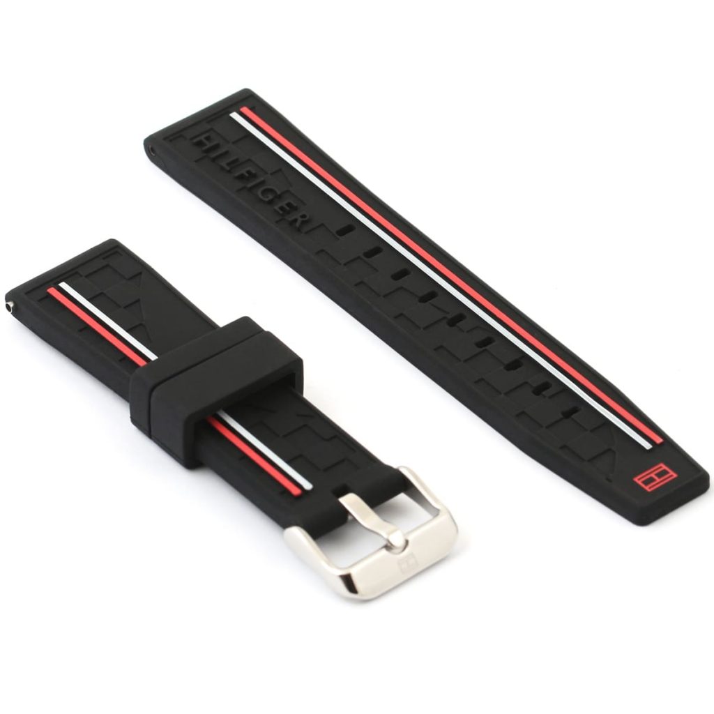 Tommy Hilfiger Rubber Black Watch Strap Watches Prime