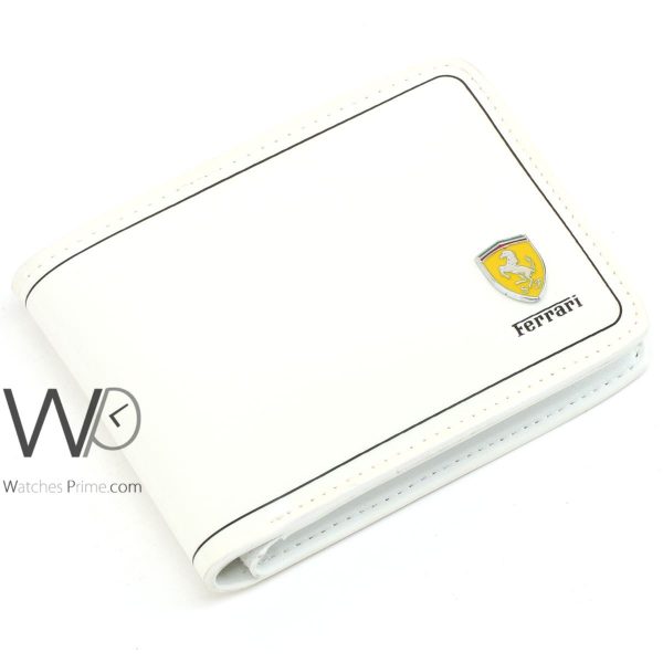 Ferrari wallet white for men | Watches Prime