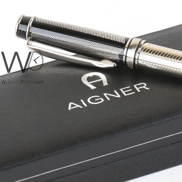 Aigner ball point ink pen black silver | Watches Prime