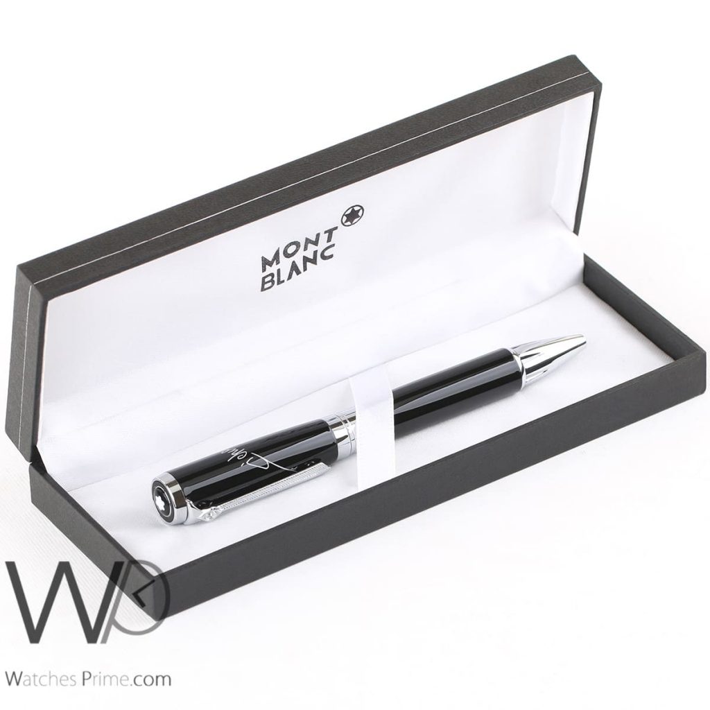 mont blanc ball point ink pen black | Watches Prime