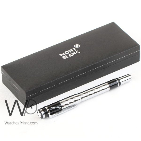 mont blanc roller ball ink silver pen | Watches Prime