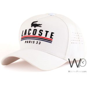 lacoste-white-men-cotton-cap