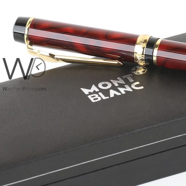 mont blanc ball point ink pen red | Watches Prime