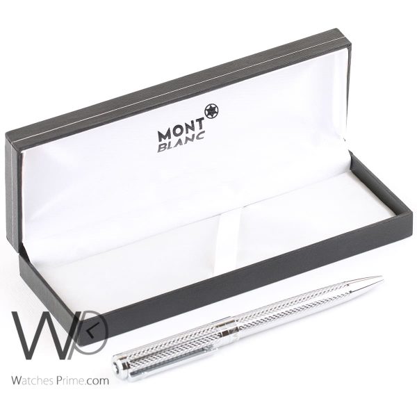 mont blanc ball point ink pen silver | Watches Prime