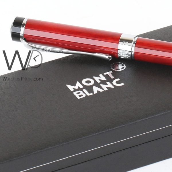 mont blanc roller ball ink pen red | Watches Prime